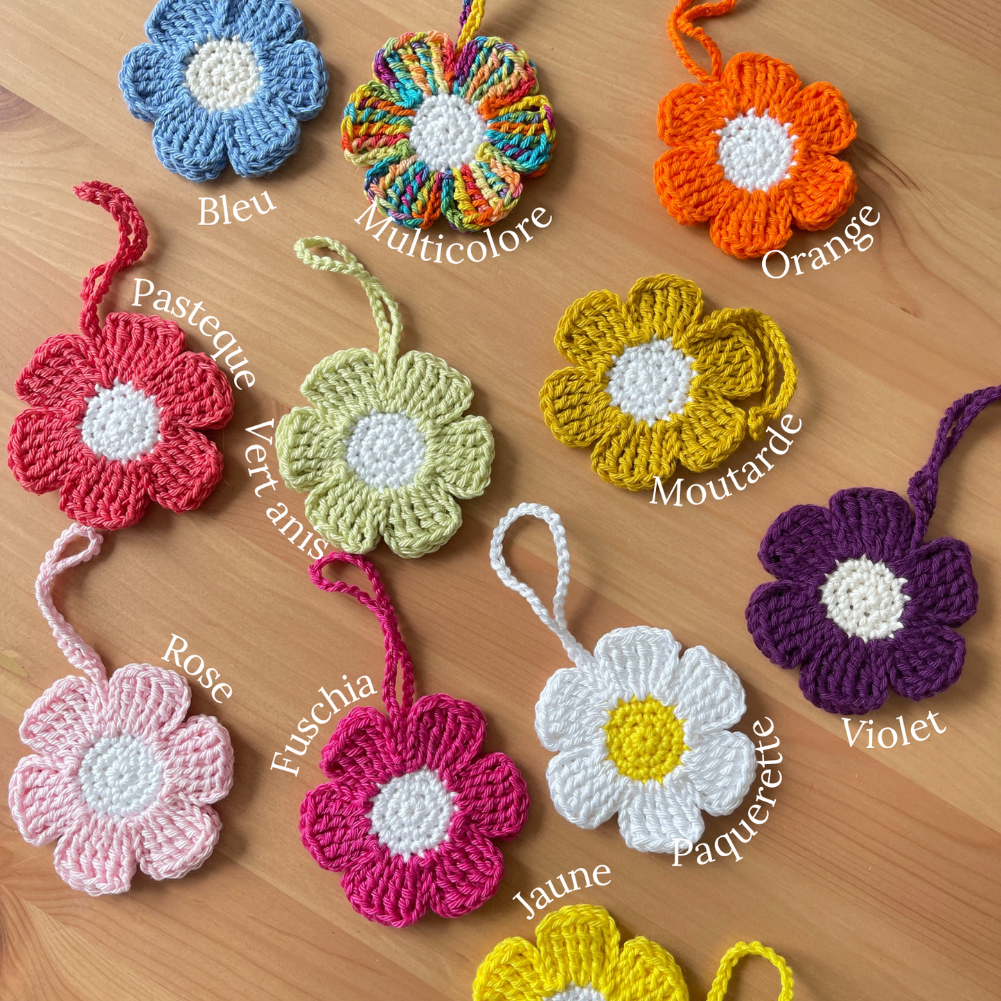 Porte cles fleurs