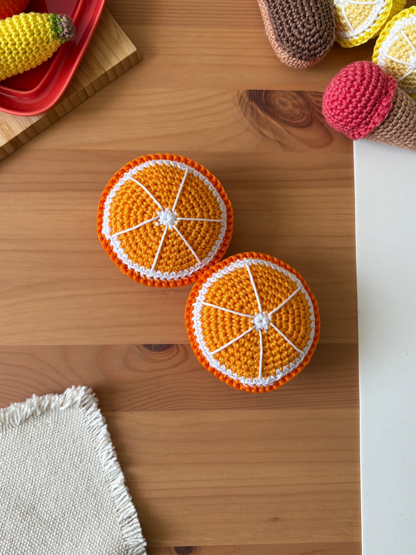 Patron de l'orange et la demi orange 🧡