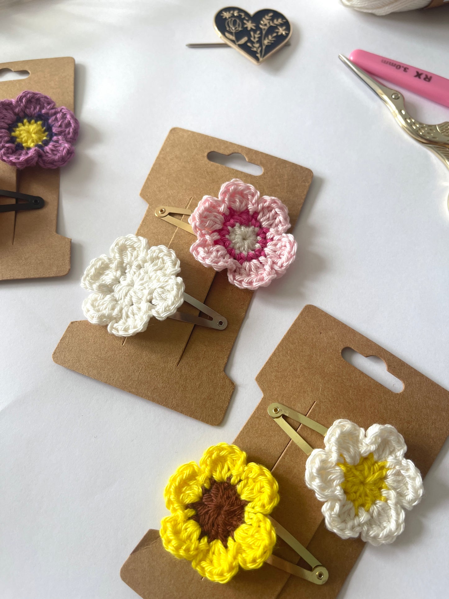 Barrettes fleurs