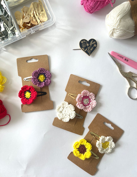 Barrettes fleurs